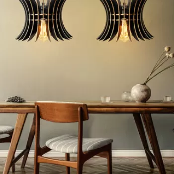 Lustra, FullHouse, 390FLH1519, MDF, Negru imagine