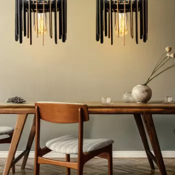 Lustra, FullHouse, 390FLH1525, MDF, Negru imagine