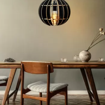 Lustra, FullHouse, 390FLH1548, MDF, Negru imagine