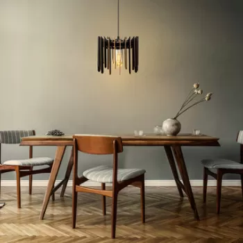 Lustra, FullHouse, 390FLH1554, MDF, Negru imagine