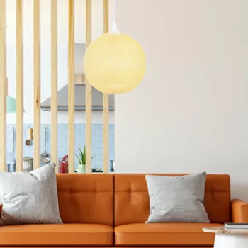 Lustra, FullHouse, 390FLH1577, Iuta lucrata manual , Galben/Alb imagine