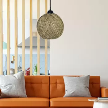 Lustra, FullHouse, 390FLH1578, Iuta lucrata manual , Galben/Negru imagine