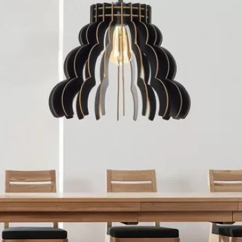 Lustra, FullHouse, 390FLH2136, MDF, Negru imagine