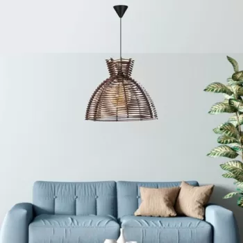 Lustra, FullHouse, 390FLH2183, Lemn, Maro antichizat imagine