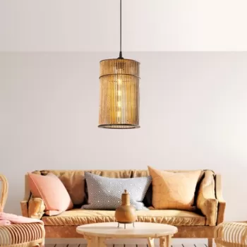 Lustra, FullHouse, 390FLH2185, Lemn, Maro antichizat imagine