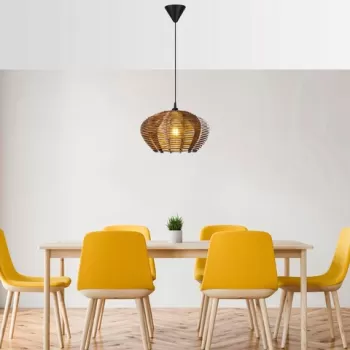 Lustra, FullHouse, 390FLH2191, Lemn, Maro antichizat imagine