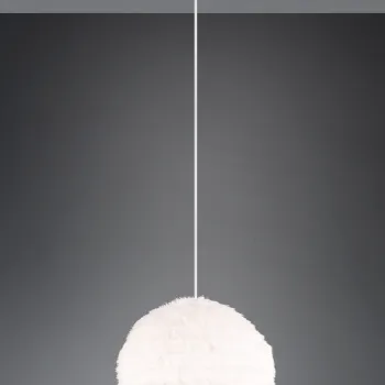 Lustra Furry, RL, 35x150 cm, 10W, 1x E27, plus sintetic, alb imagine