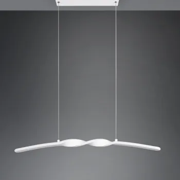 Lustra Ginko, RL, 79x9x150 cm, 18W, 1x SMD, metal, alb mat imagine