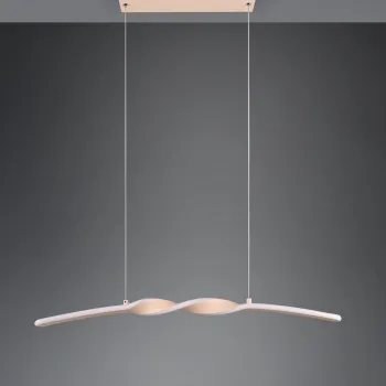 Lustra Ginko, RL, 79x9x150 cm, 18W, 1x SMD, metal, bej imagine