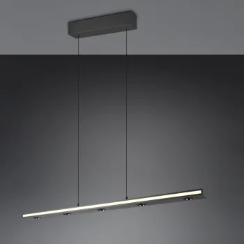 Lustra Graham, TRIO, 109x9x150 cm, 4.5W / 10W, 7x SMD / 1x SMD, metal, negru mat imagine