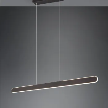 Lustra Helios, TRIO, 100x8.5x160 cm, 28W, 1x SMD, metal, negru mat imagine