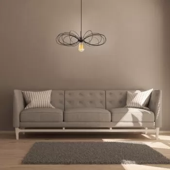 Lustra, Hemdem - 707-S, Sheen, 58 x 112 cm, 1 x E27, 40W, negru imagine