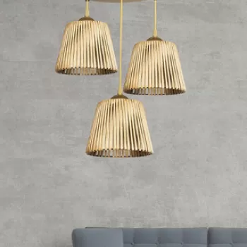 Lustra, Hmy Design, 687HMY1214, Metal, Natural imagine