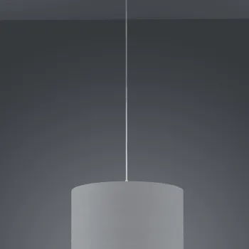 Lustra Hotel, TRIO, 40x150 cm, 60W, 1x E27, metal/textil, gri/argintiu imagine