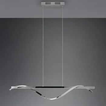 Lustra Isabel, RL, 100x18x150 cm, 26W, 1x SMD, metal, argintiu imagine