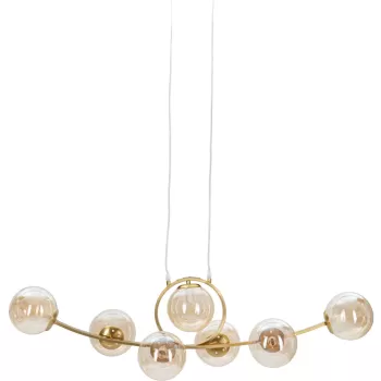 Lustra Japan, Mauro Ferretti, 115 x 36 x 116 cm, 7 x E14, 20W, fier/sticla, auriu imagine