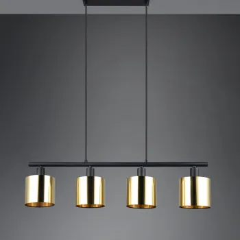 Lustra Jason, RL, 75x12x150 cm, 10W, 4x E14, metal, auriu imagine