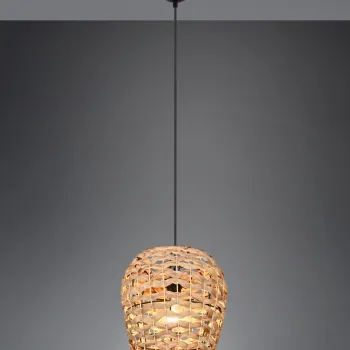 Lustra Jean, RL, 29x150 cm, 10W, 1x E27, metal, negru/natur imagine