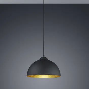 Lustra Jimmy, RL, 31x127 cm, 60W, 1x E27, metal, negru/auriu imagine