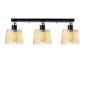 Lustra Kemer N-267, Noor, 68 x 24 cm, 3 x E27, 100W, negru imagine