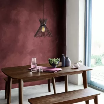 Lustra, Kirpi - 3081, Opviq, 34 x 35 cm, 1 x E27, 40W, negru imagine