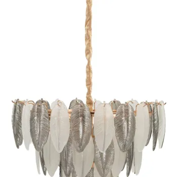 Lustra Leafy, Mauro Ferretti, 9 x E14, 20W, 60x40 cm, sticla/fier, multicolor imagine