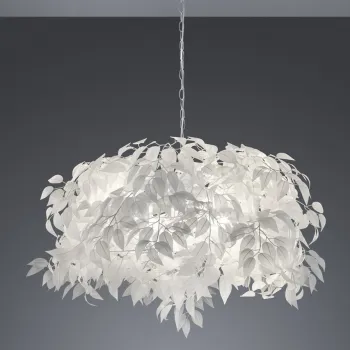 Lustra Leavy, RL, 70x150 cm, 28W, 4x E14, metal, alb/argintiu imagine