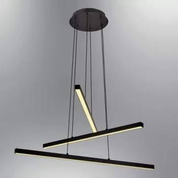 Lustra, Lightric, 414LRC1244, Negru imagine