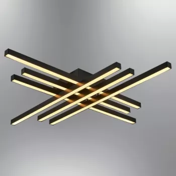 Lustra, Lightric, 414LRC1249, Metal, Negru imagine