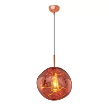 Lustra, Lightric, 414LRC1259, Corp din acril, Auriu roz imagine