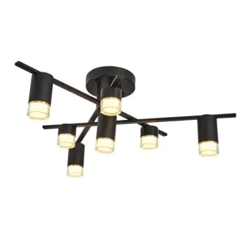 Lustra, Lightric, 414LRC1604, Metal, Negru imagine