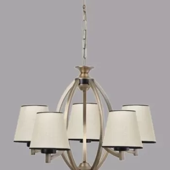 Lustra, Luin, 534LUN3303, Metal, Bej / Negru / Auriu imagine