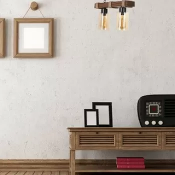 Lustra, Luin, 534LUN3369, Lemn, Galben imagine