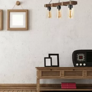 Lustra, Luin, 534LUN3370, Lemn, Galben imagine