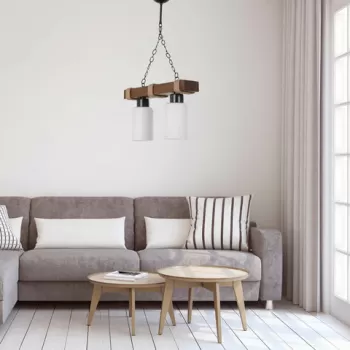 Lustra, Luin, 534LUN3373, Lemn, Alb imagine