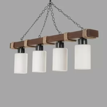 Lustra, Luin, 534LUN3375, Lemn, Alb imagine