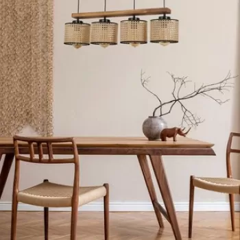 Lustra, Luin, 534LUN3389, Lemn, Vintage imagine