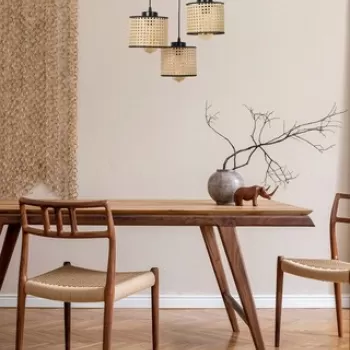 Lustra, Luin, 534LUN3393, Lemn, Vintage imagine