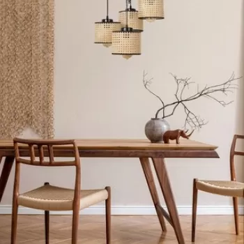 Lustra, Luin, 534LUN3395, Lemn, Vintage imagine