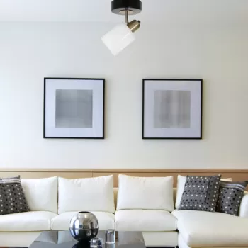 Lustra, Luin, 534LUN3759, Metal, Alb/Negru imagine