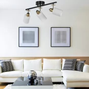 Lustra, Luin, 534LUN3762, Metal, Alb/Negru imagine