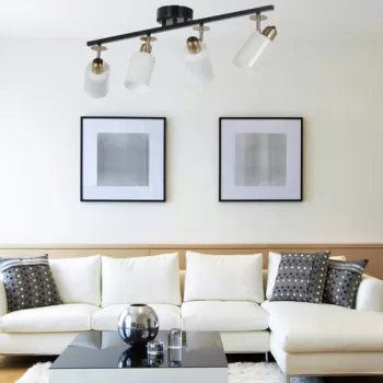 Lustra, Luin, 534LUN3764, Metal, Alb/Negru imagine