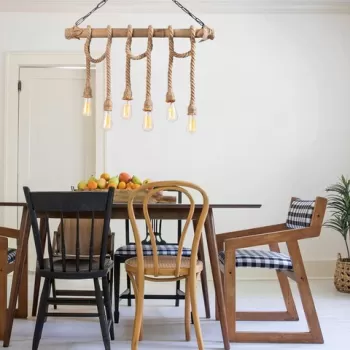 Lustra, Lustro, 521SHN3124, Lemn, Negru/Lemn imagine