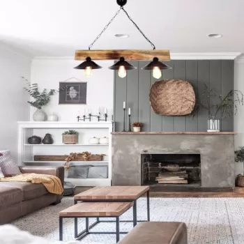 Lustra, Lustro, 806ALD1631, Lemn, Nuc / Negru imagine