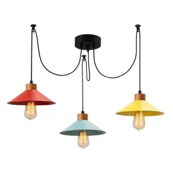 Lustra, Manavgat - N-553, Alby, 114 x 24 x 100 cm, 3 x E27, 40W, multicolor imagine