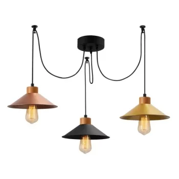 Lustra, Manavgat - N-554, Alby, 114 x 24 x 100 cm, 3 x E27, 40W, multicolor imagine