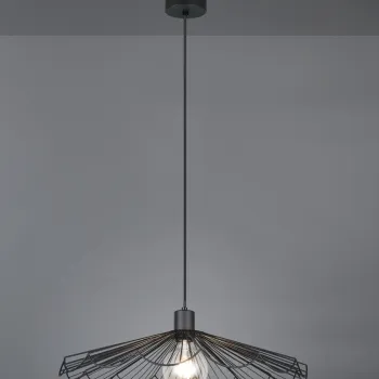 Lustra Margarita, RL, 50x150 cm, 60W, 1x E27, metal, negru mat imagine