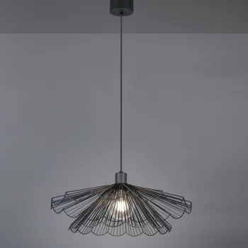 Lustra Margarita, RL, 50x50x150 cm, 60W, 1x E27, metal, negru mat imagine