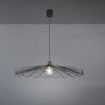 Lustra Margarita, RL, 80x80x150 cm, 60W, 1x E27, metal, negru mat imagine