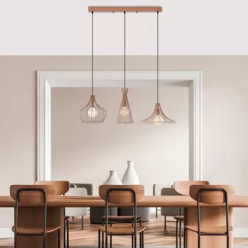 Lustra, Mezopotamya - N-1285 , Alby, 110 x 37 x 122 cm, 3 x E27, 40W, cupru imagine